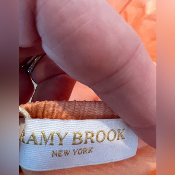 Ramy Brook Size XXS Charlie Pleated Halter Top In Peach NWT - Picture 5 of 9